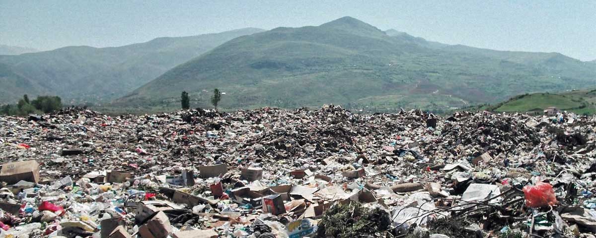 Albania – a landfill of municipal waste in the town of Elbasan