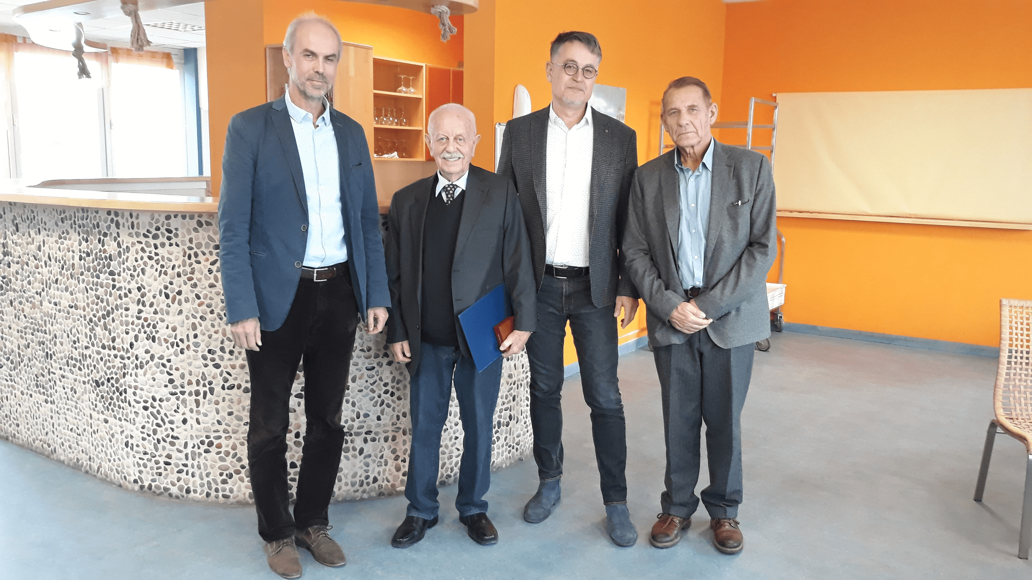 Zleva: RNDr. Pavel Pospíšil, Otto Horský, RNDr. Lubomír Klimek, Ing. Alexandr Rozsypal
